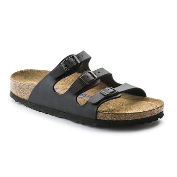 Florida Birkenstock Soft Footbed Birko-flor Damske Čierne | SK 81PJJ